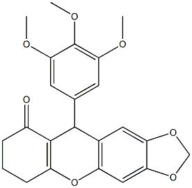 6,8,9,10-Tetrahydro-10-(3,4,5-trimethoxyphenyl)-7H-1,3-dioxolo[4,5-b]xanthen-9-one Struktur