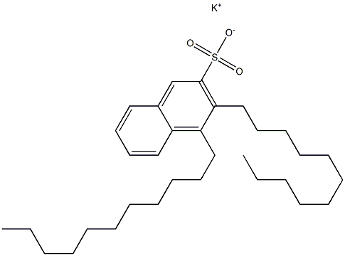 3,4-Diundecyl-2-naphthalenesulfonic acid potassium salt Struktur