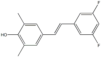 4-[(E)-2-(3,5-Difluorophenyl)ethenyl]-2,6-dimethylphenol Struktur