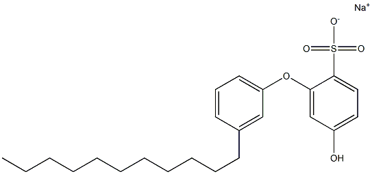 5-Hydroxy-3'-undecyl[oxybisbenzene]-2-sulfonic acid sodium salt Struktur