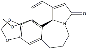 (11bS)-5,6,12,13-Tetrahydro-13-methoxy-2H,4H-[1,3]dioxolo[4,5-h]indolo[7a,1-a][2]benzazepin-2-one Struktur