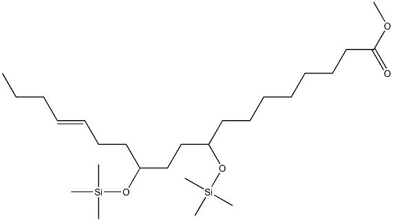 9,12-Bis(trimethylsiloxy)-15-nonadecenoic acid methyl ester Struktur