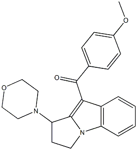 2,3-Dihydro-9-(4-methoxybenzoyl)-1-morpholino-1H-pyrrolo[1,2-a]indole Struktur