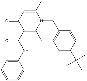 1-(4-tert-Butylbenzyl)-1,4-dihydro-2,6-dimethyl-N-phenyl-4-oxopyridine-3-carboxamide Struktur