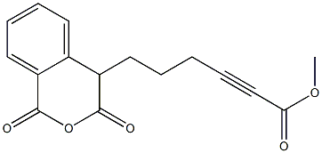 6-[(3,4-Dihydro-1,3-dioxo-1H-2-benzopyran)-4-yl]-2-hexynoic acid methyl ester Struktur