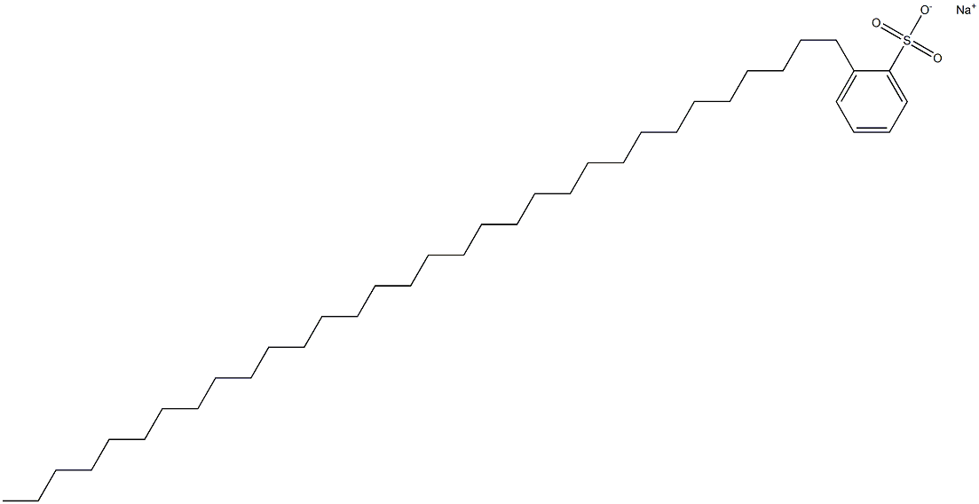 2-(Dotriacontan-1-yl)benzenesulfonic acid sodium salt Struktur