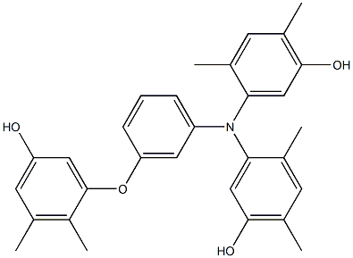 N,N-Bis(5-hydroxy-2,4-dimethylphenyl)-3-(5-hydroxy-2,3-dimethylphenoxy)benzenamine Struktur