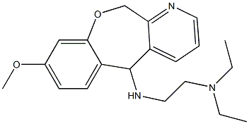 5,11-Dihydro-5-(2-diethylaminoethylamino)-8-methoxy[1]benzoxepino[3,4-b]pyridine Struktur