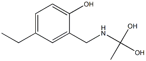 2-[(1,1-Dihydroxyethyl)aminomethyl]-4-ethylphenol Struktur