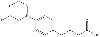 4-[p-[Bis(2-fluoroethyl)amino]phenyl]butyric acid Struktur