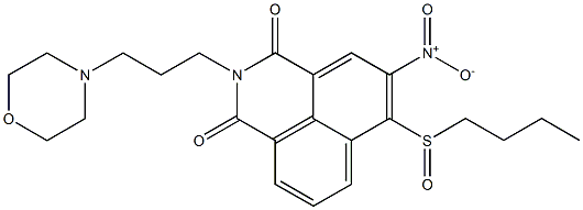 2-[3-(Morpholine-4-yl)propyl]-6-butylsulfinyl-5-nitro-1H-benzo[de]isoquinoline-1,3(2H)-dione Struktur