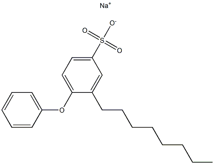 3-Octyl-4-phenoxybenzenesulfonic acid sodium salt Struktur