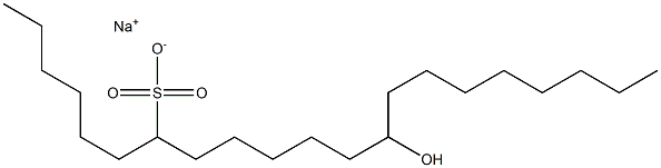 13-Hydroxyhenicosane-7-sulfonic acid sodium salt Struktur