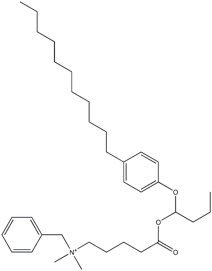 N,N-Dimethyl-N-benzyl-N-[4-[[1-(4-undecylphenyloxy)butyl]oxycarbonyl]butyl]aminium Struktur