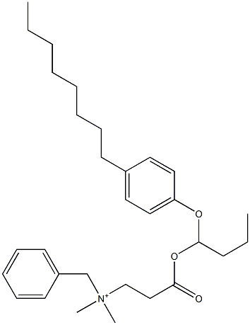 N,N-Dimethyl-N-benzyl-N-[2-[[1-(4-octylphenyloxy)butyl]oxycarbonyl]ethyl]aminium Struktur