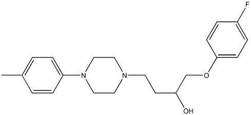 1-(4-Fluorophenoxy)-4-[4-[4-methylphenyl]-1-piperazinyl]-2-butanol Struktur