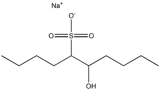 6-Hydroxydecane-5-sulfonic acid sodium salt Struktur