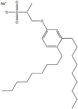 1-(3,4-Dinonylphenoxy)propane-2-sulfonic acid sodium salt Struktur