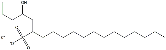 4-Hydroxynonadecane-6-sulfonic acid potassium salt Struktur