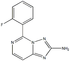 2-Amino-5-[2-fluorophenyl][1,2,4]triazolo[1,5-c]pyrimidine Struktur