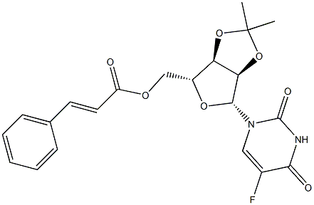 5-Fluoro-5'-O-(3-phenylacryloyl)-2'-O,3'-O-(propane-2,2-diyl)uridine Struktur