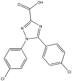 1,5-Bis(4-chlorophenyl)-1H-1,2,4-triazole-3-carboxylic acid Struktur