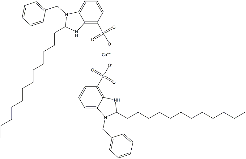 Bis(1-benzyl-2,3-dihydro-2-dodecyl-1H-benzimidazole-4-sulfonic acid)calcium salt Struktur