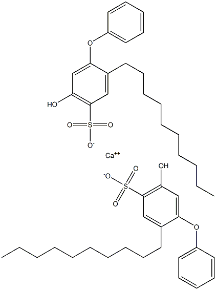 Bis(5-hydroxy-2-decyl[oxybisbenzene]-4-sulfonic acid)calcium salt Struktur