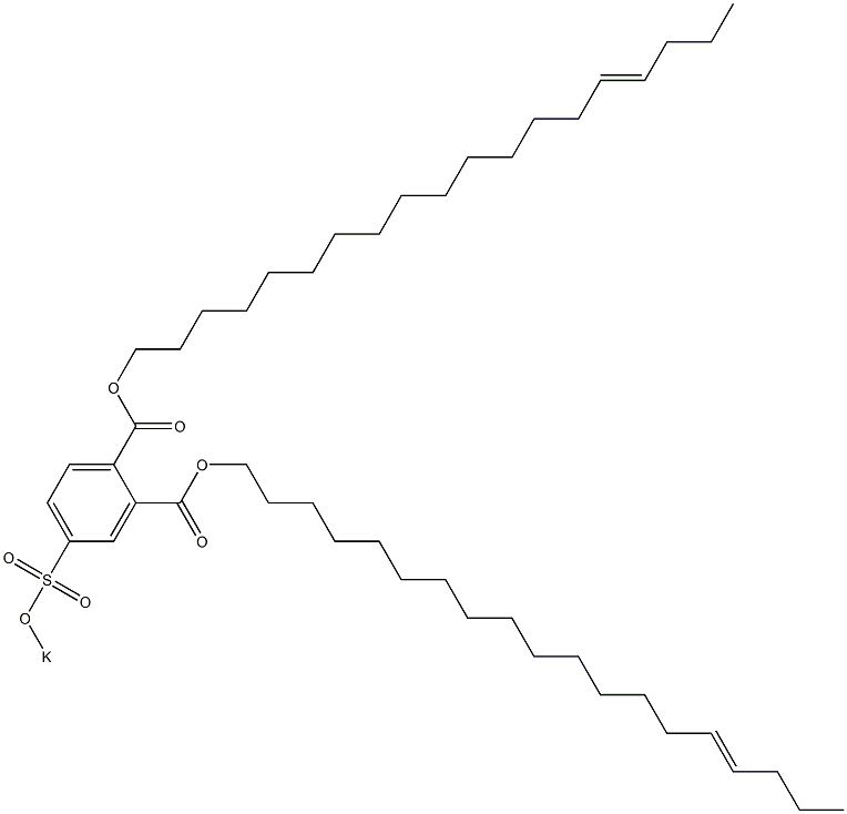 4-(Potassiosulfo)phthalic acid di(15-nonadecenyl) ester Struktur