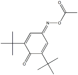 2,6-Di-tert-butyl-4-acetyloxyimino-2,5-cyclohexadien-1-one Struktur