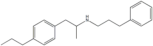 N-[1-Methyl-2-(4-propylphenyl)ethyl]-3-phenylpropan-1-amine Struktur