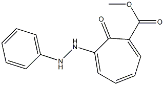 6-(N'-Phenylhydrazino)-7-oxo-1,3,5-cycloheptatriene-1-carboxylic acid methyl ester Struktur