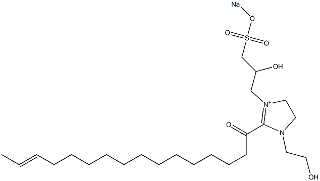 1-(2-Hydroxyethyl)-3-[2-hydroxy-3-(sodiooxysulfonyl)propyl]-2-(14-hexadecenoyl)-2-imidazoline-3-ium Struktur