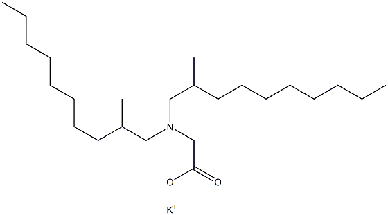 N,N-Bis(2-methyldecyl)aminoacetic acid potassium salt Struktur