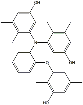 N,N-Bis(5-hydroxy-2,3-dimethylphenyl)-2-(3-hydroxy-2,5-dimethylphenoxy)benzenamine Struktur