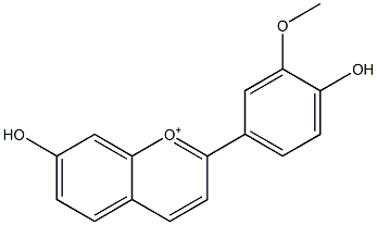 3'-Methoxy-4',7-dihydroxyflavylium Struktur