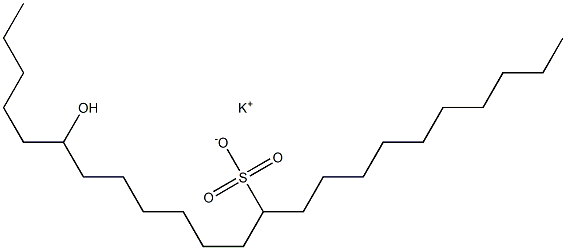 18-Hydroxytricosane-11-sulfonic acid potassium salt Struktur