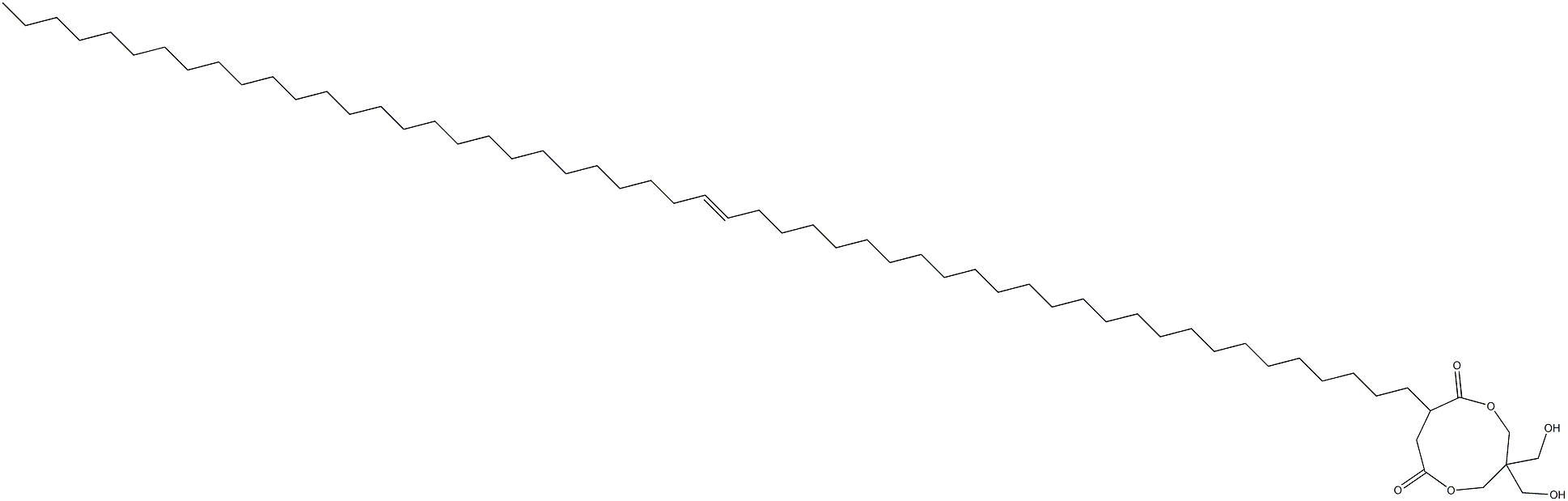 3,3-Bis(hydroxymethyl)-8-(26-tripentacontenyl)-1,5-dioxacyclononane-6,9-dione Struktur