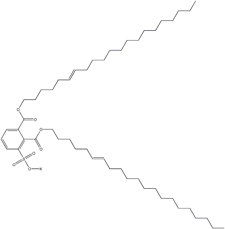 3-(Potassiosulfo)phthalic acid di(6-henicosenyl) ester Struktur