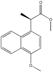 [R,(-)]-2-(4-Methoxy-1-naphtyl)propionic acid methyl ester Struktur