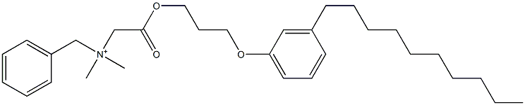 N,N-Dimethyl-N-benzyl-N-[[[3-(3-decylphenyloxy)propyl]oxycarbonyl]methyl]aminium Struktur