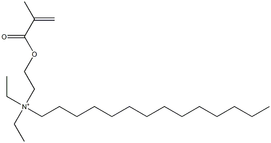 N,N-Diethyl-N-[2-[(2-methyl-1-oxo-2-propenyl)oxy]ethyl]-1-tetradecanaminium Struktur