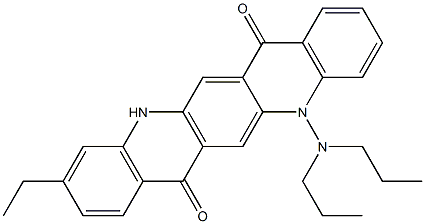 5-(Dipropylamino)-10-ethyl-5,12-dihydroquino[2,3-b]acridine-7,14-dione Struktur