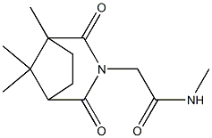 2,4-Dioxo-N,1,8,8-tetramethyl-3-azabicyclo[3.2.1]octane-3-acetamide Struktur