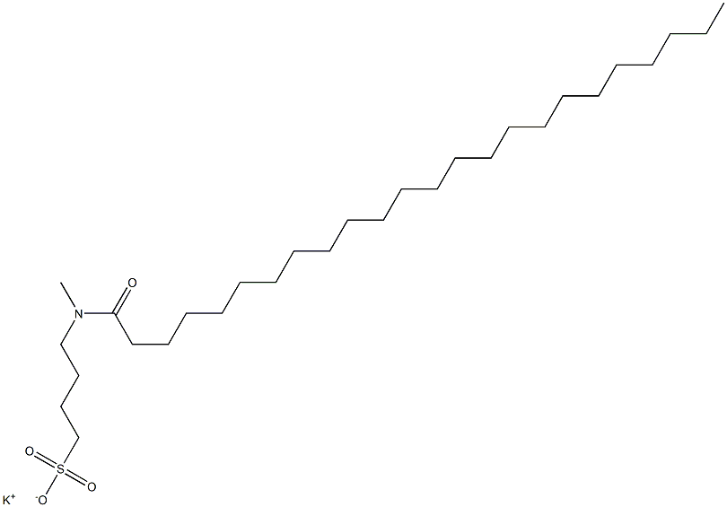 4-[N-(1-Oxotetracosyl)-N-methylamino]-1-butanesulfonic acid potassium salt Struktur