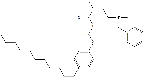 N,N-Dimethyl-N-benzyl-N-[3-[[1-(4-undecylphenyloxy)ethyl]oxycarbonyl]butyl]aminium Struktur