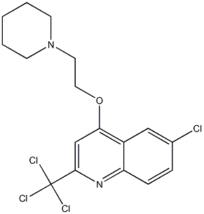 2-Trichloromethyl-4-(2-piperidinoethoxy)-6-chloroquinoline Struktur