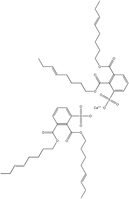 Bis[2,3-di(5-octenyloxycarbonyl)benzenesulfonic acid]calcium salt Struktur