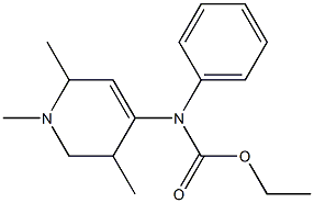 N-Phenyl-N-[(1,2,5,6-tetrahydro-1,2,5-trimethylpyridin)-4-yl]carbamic acid ethyl ester Struktur