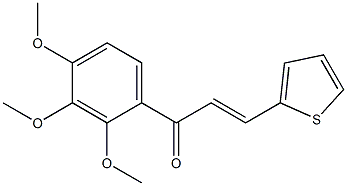 (E)-1-(2,3,4-Trimethoxyphenyl)-3-(2-thienyl)-2-propen-1-one Struktur